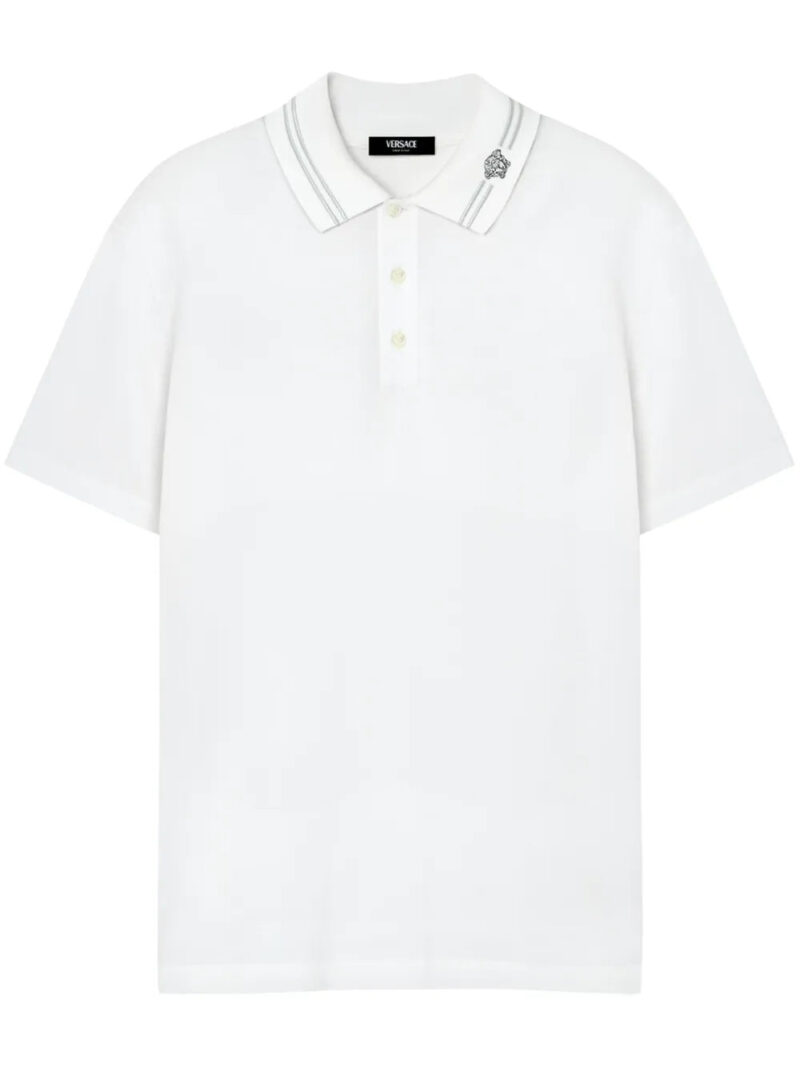 Versace  Medusa-embroidered polo shirt