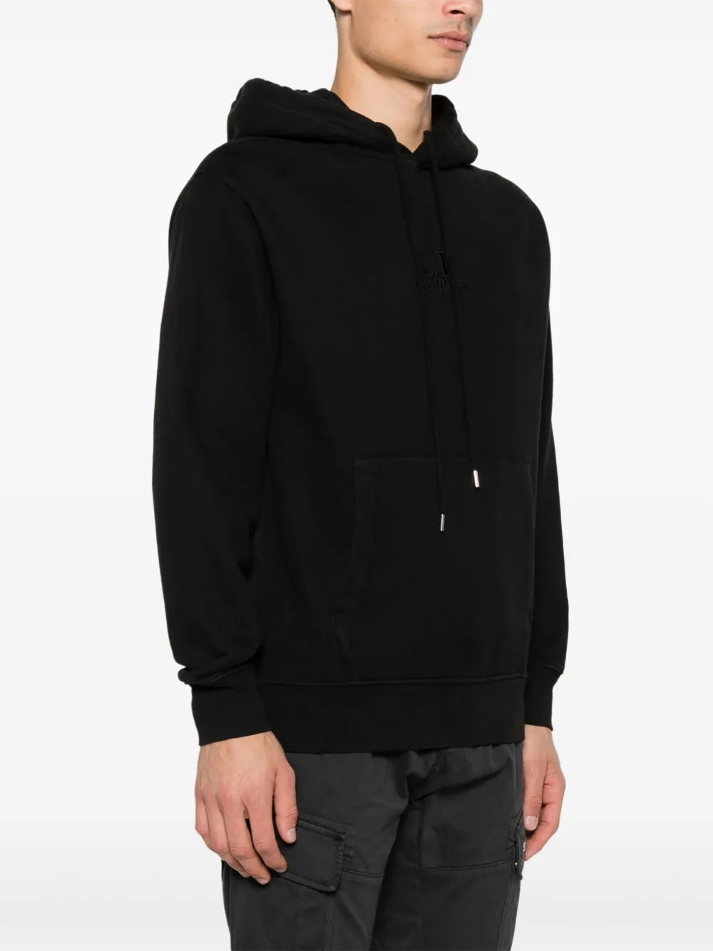 C.P. Company  logo fleece hoodie
