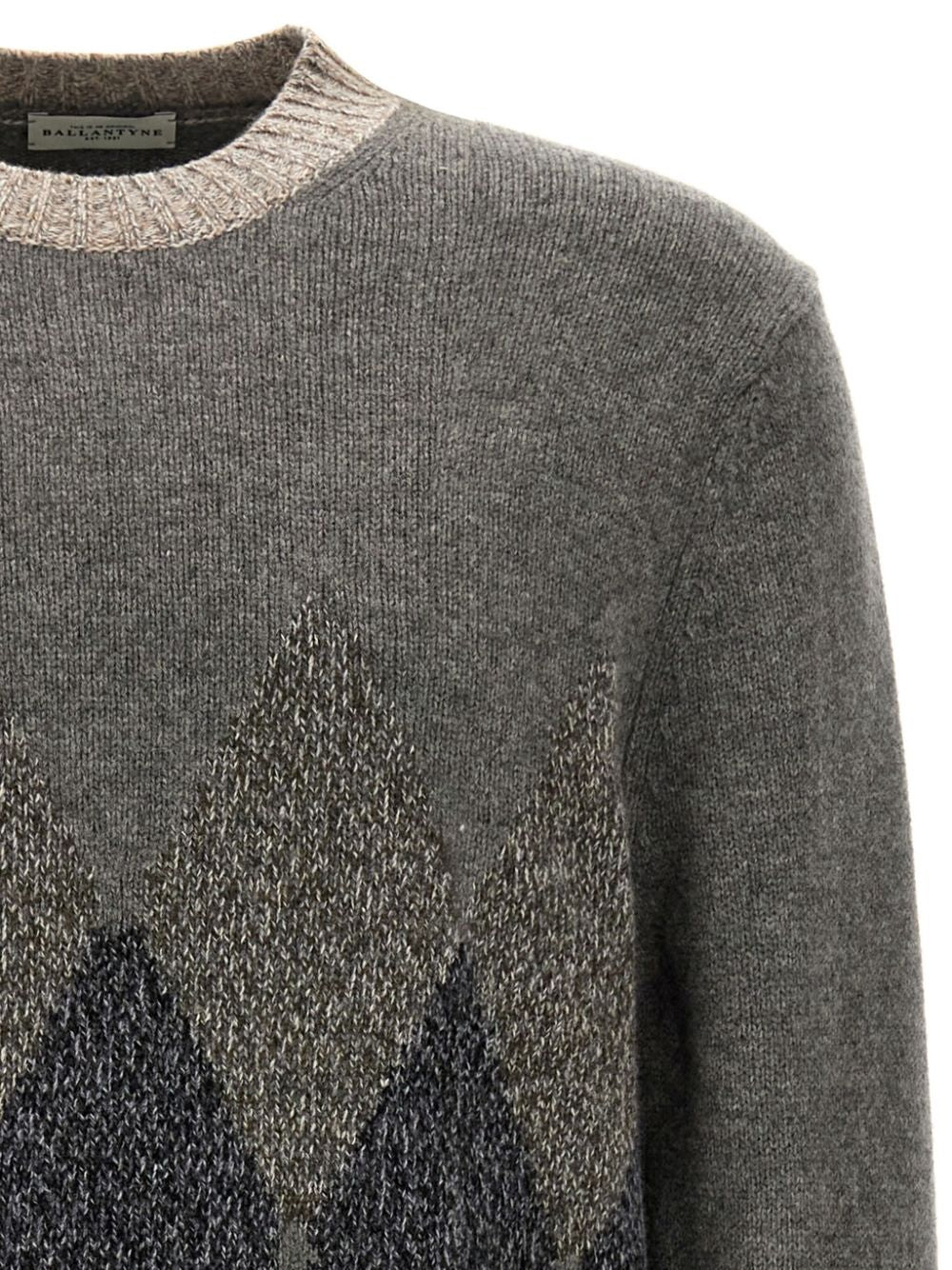 Ballantyne  argyle-intarsia sweater