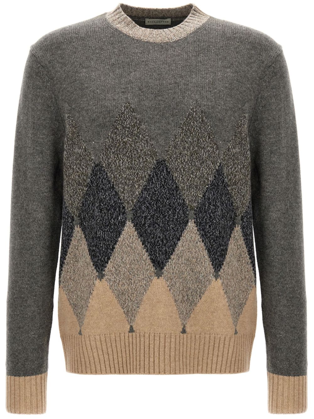 Ballantyne  argyle-intarsia sweater