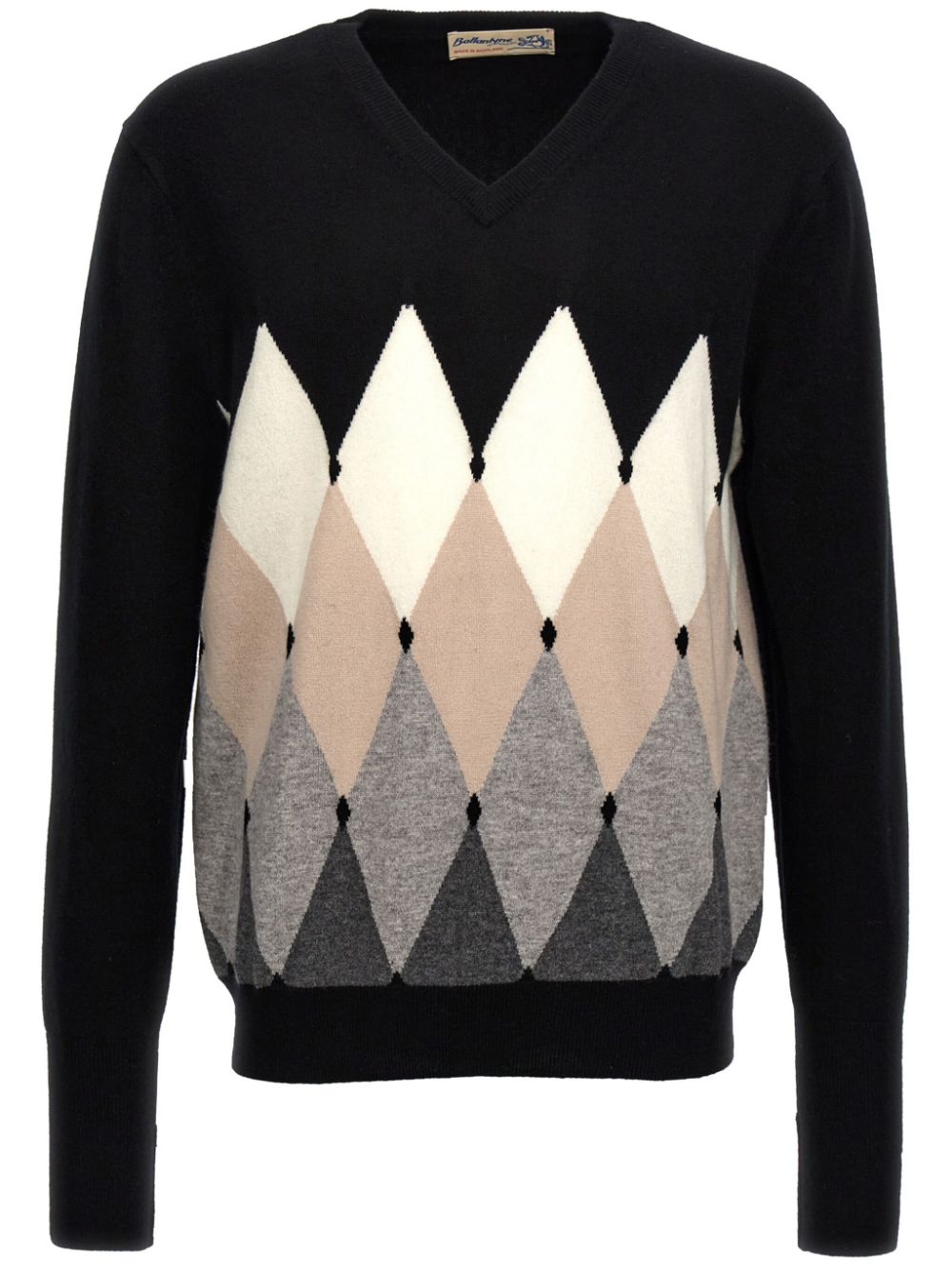 Ballantyne  argyle-intarsia sweater