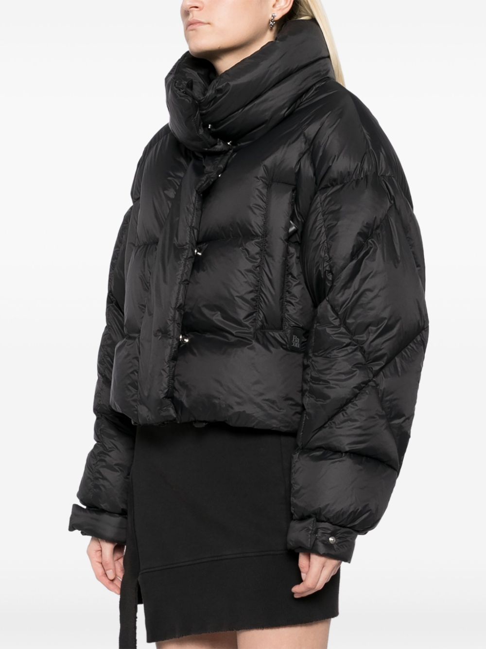 Bacon panelled puffer jacket