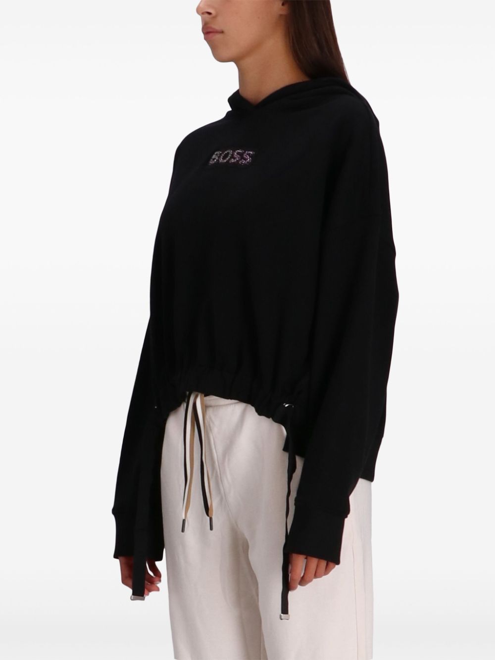 BOSS logo-appliqué hoodie
