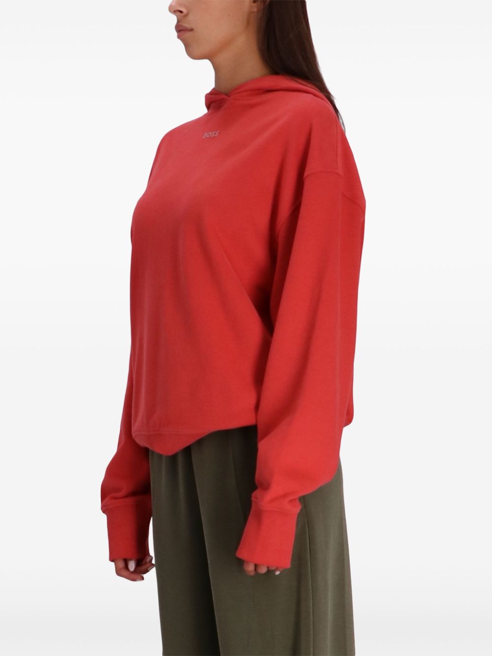 BOSS  logo-print hoodie