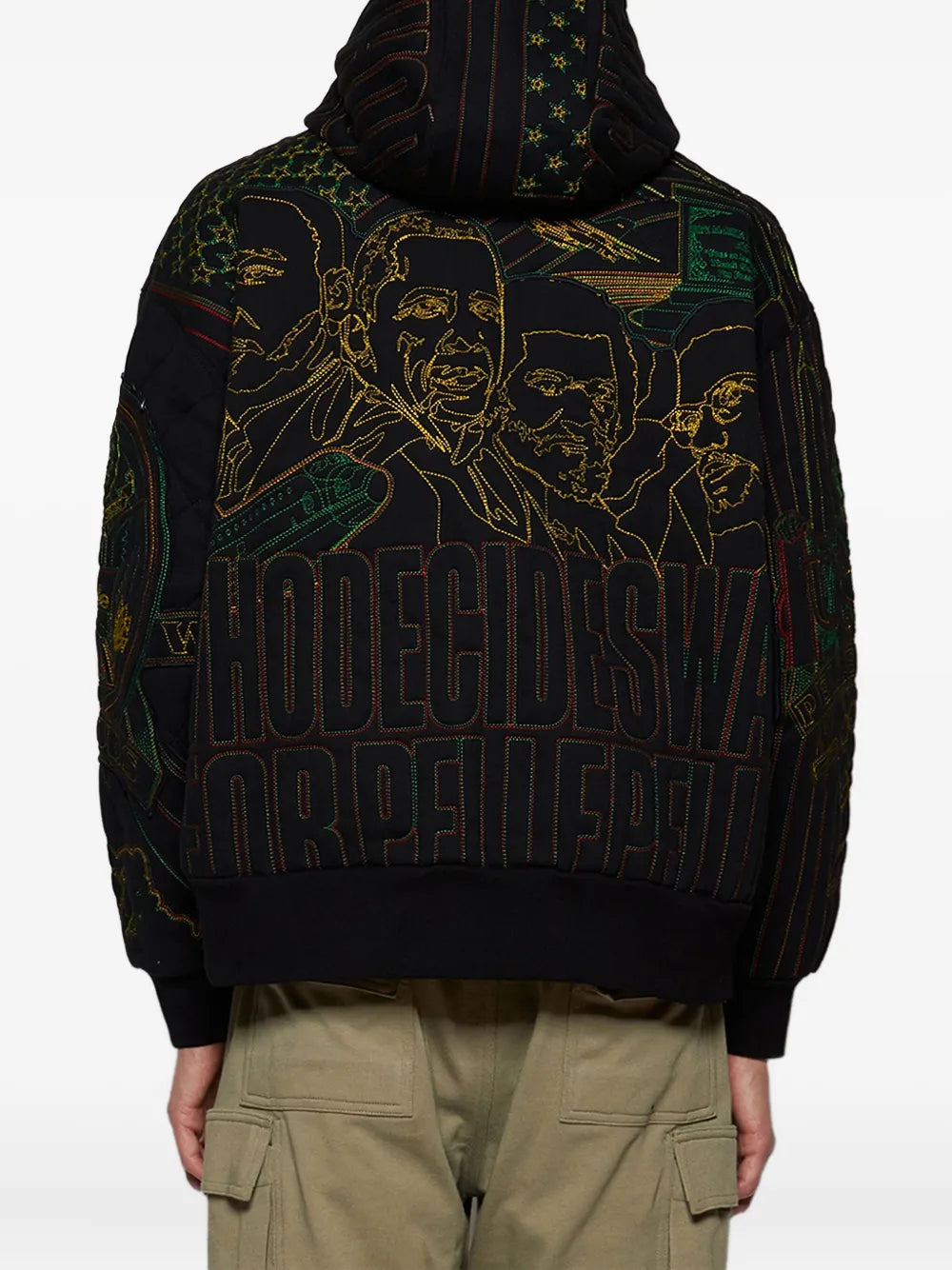 Who Decides War  x Pelle Pelle Monument hoodie