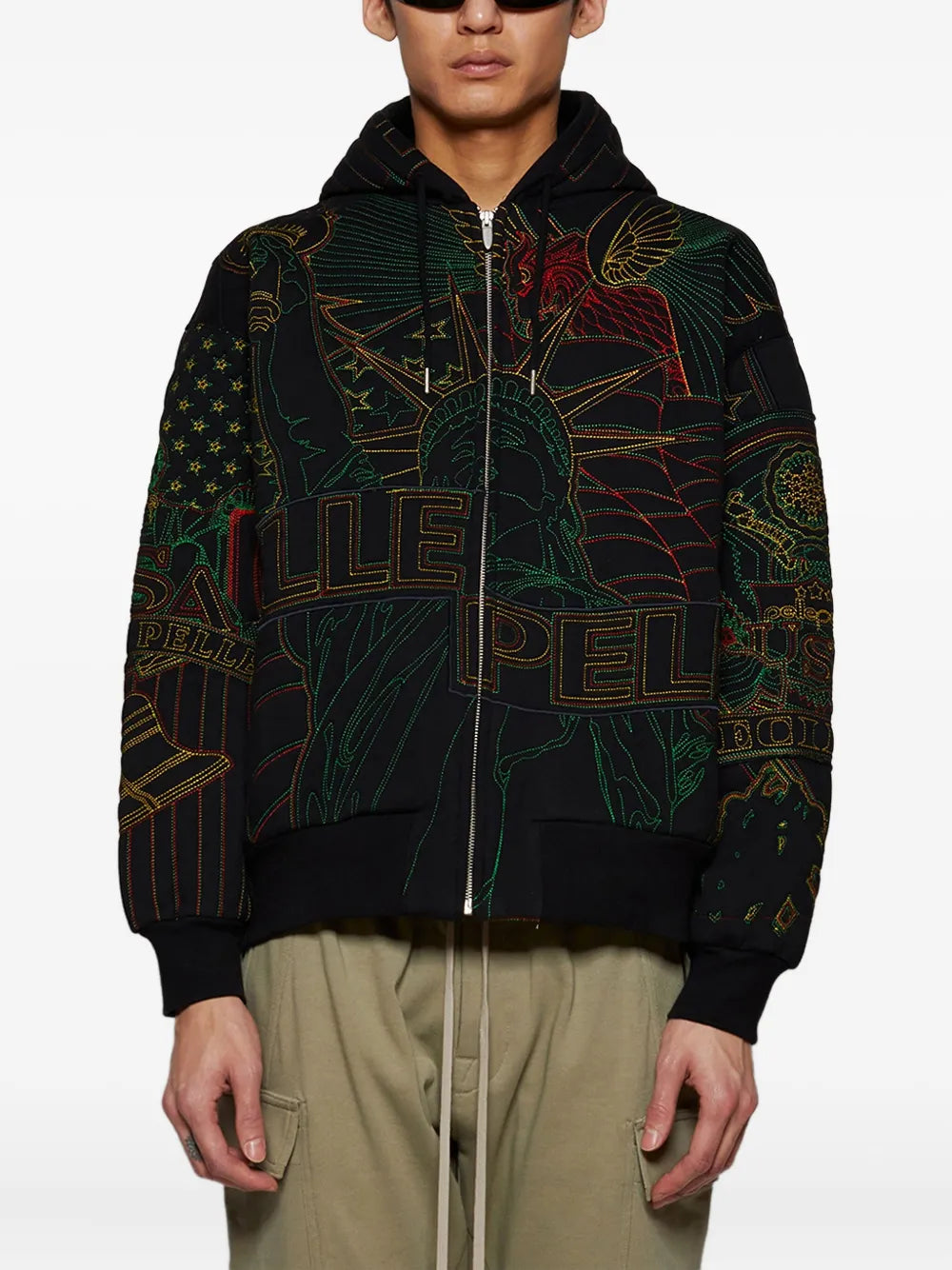 Who Decides War  x Pelle Pelle Monument hoodie