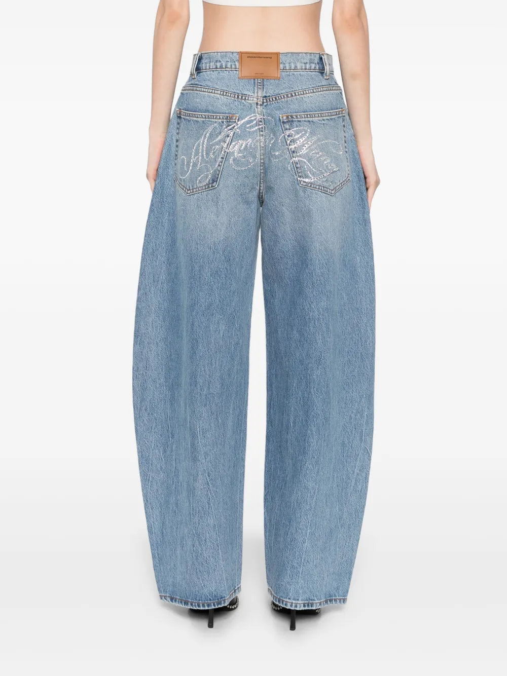 Alexander Wang  rhinestone embellishment jeans