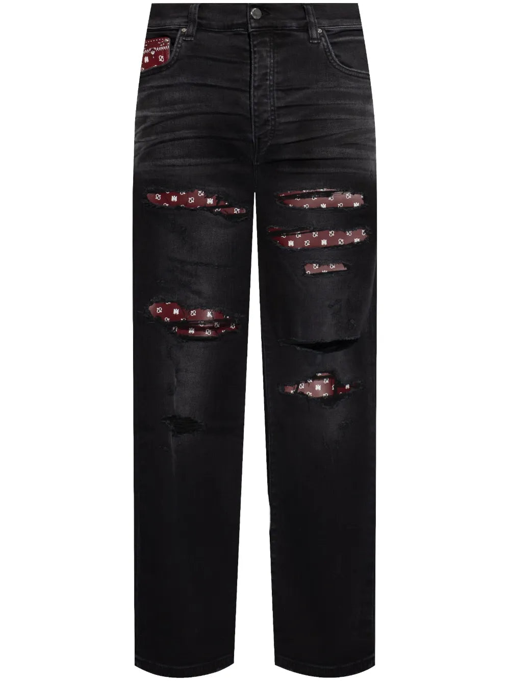 AMIRI  distressed bandana-detail jeans