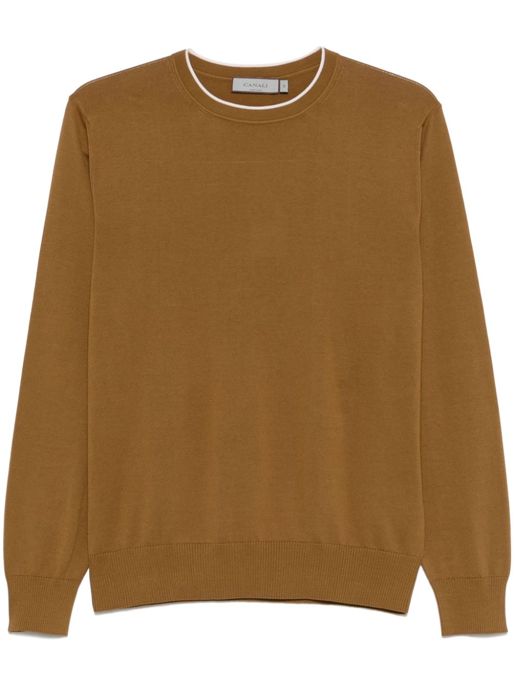 Canali  contrasting-trim sweater