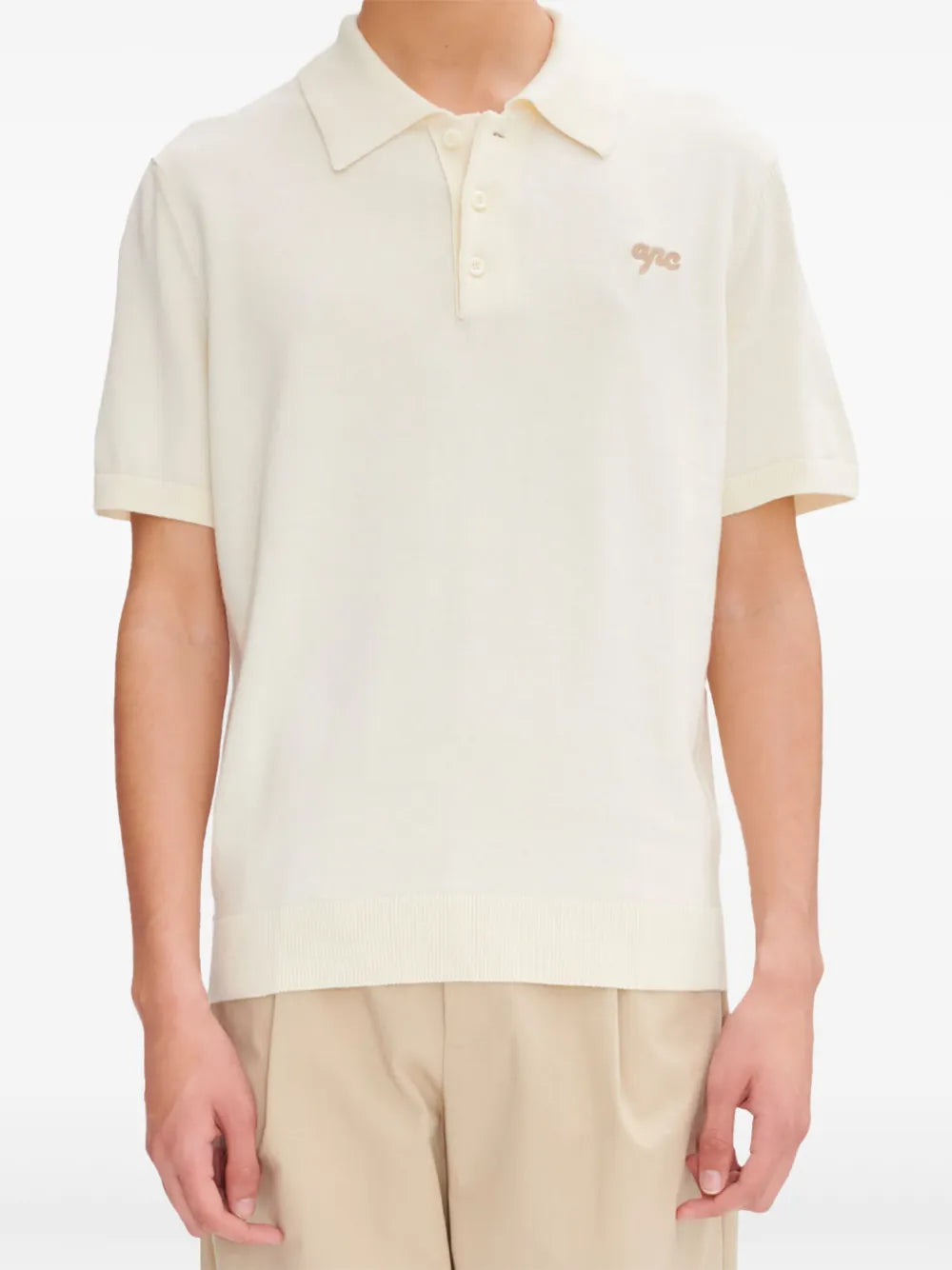 A.P.C.  logo-embroidered polo shirt