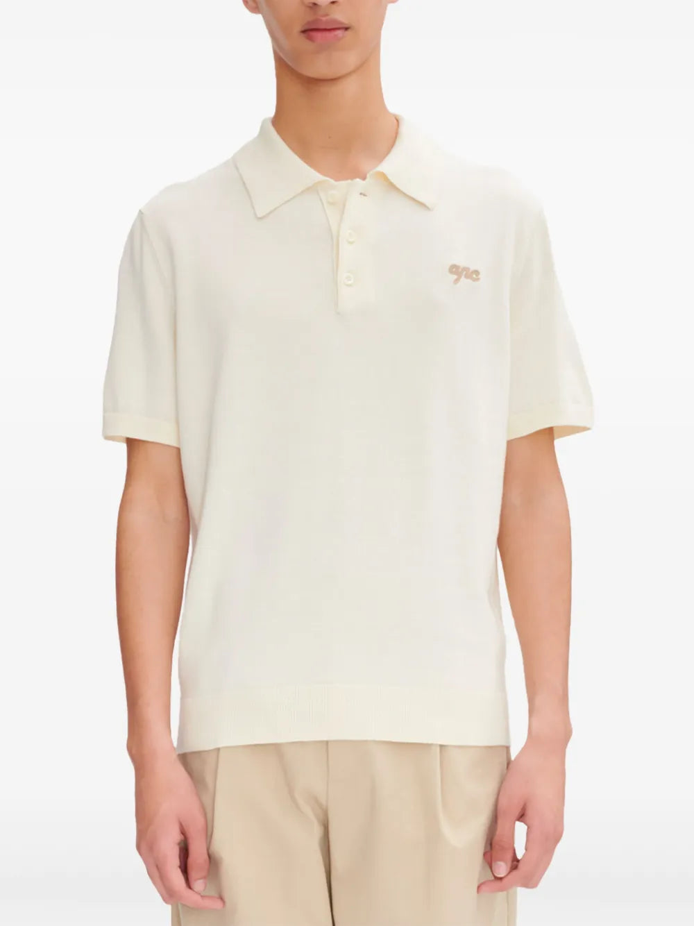 A.P.C.  logo-embroidered polo shirt
