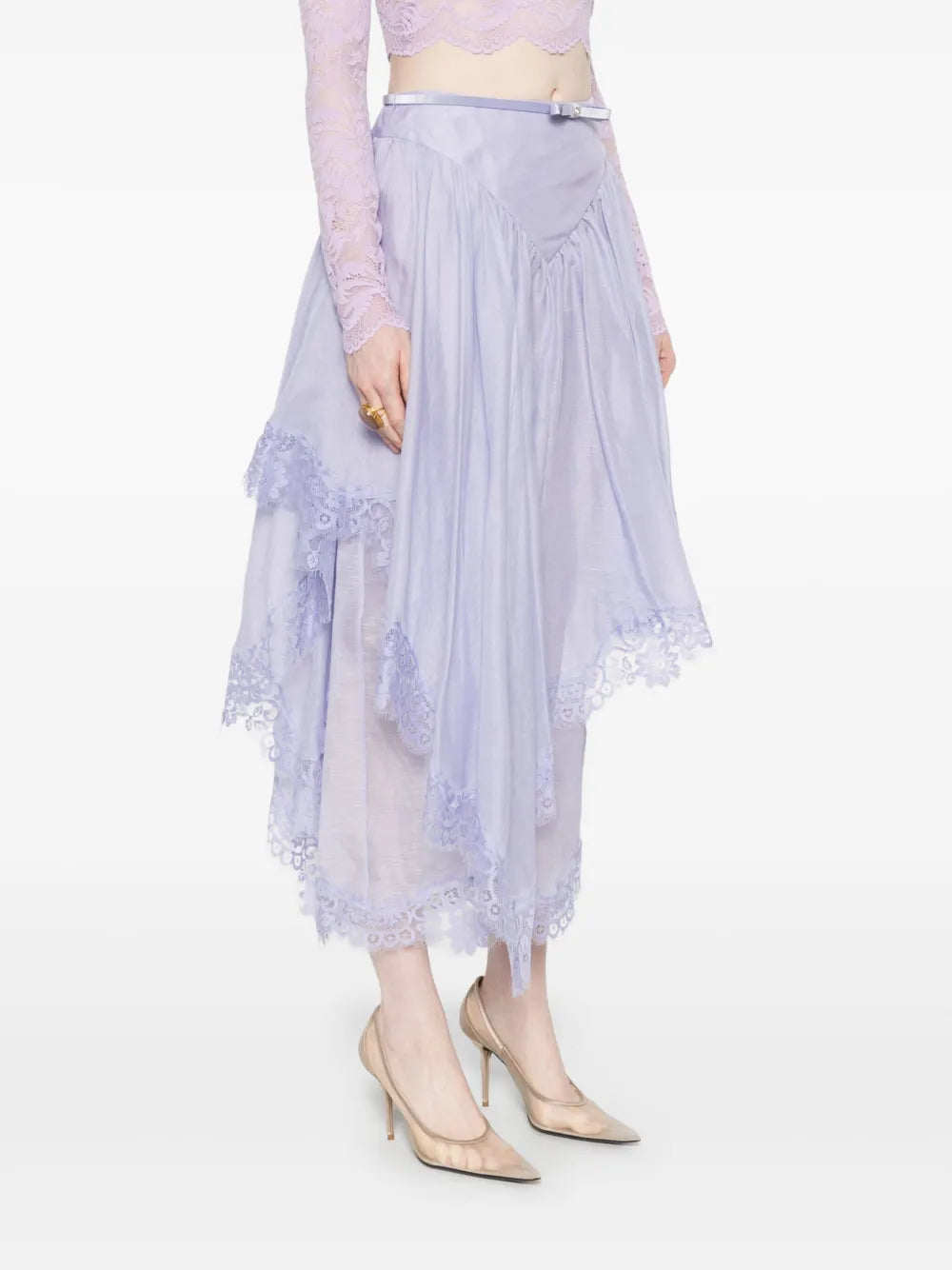 ZIMMERMANN  Crush lace midi skirt