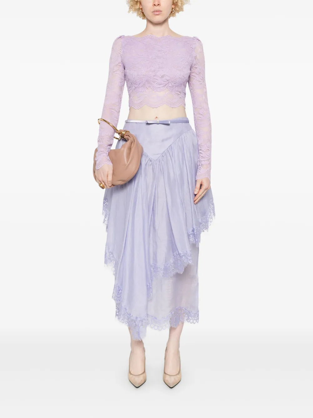 ZIMMERMANN  Crush lace midi skirt