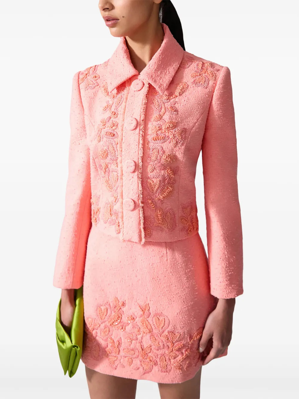 Carolina Herrera  embroidered mini skirt