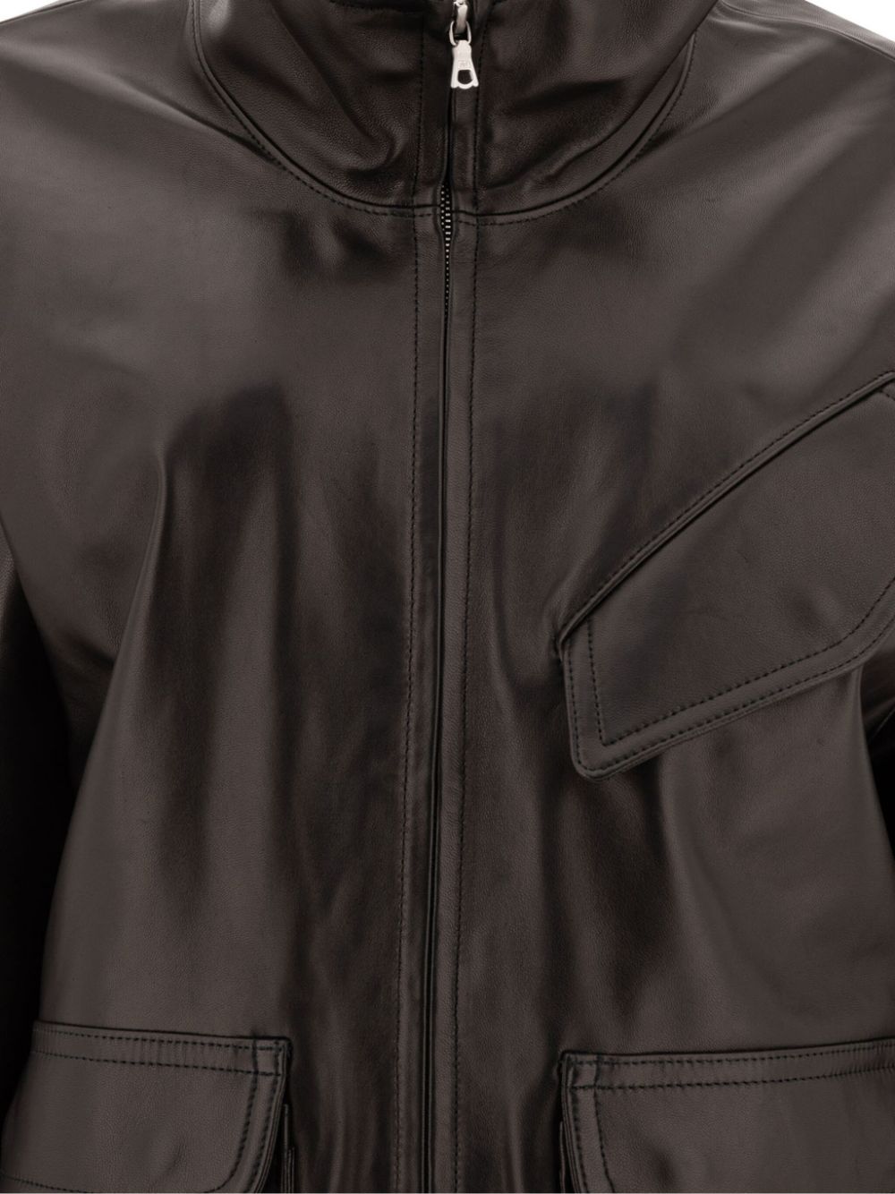 Auralee  leather zip-up jacket