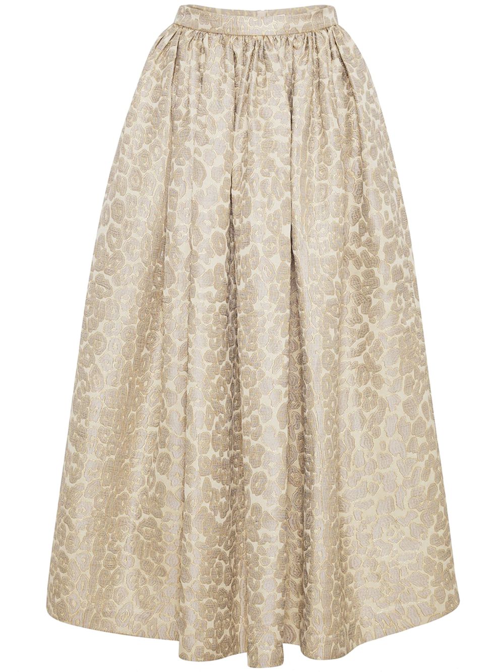 Adam Lippes  leopard-jacquard skirt