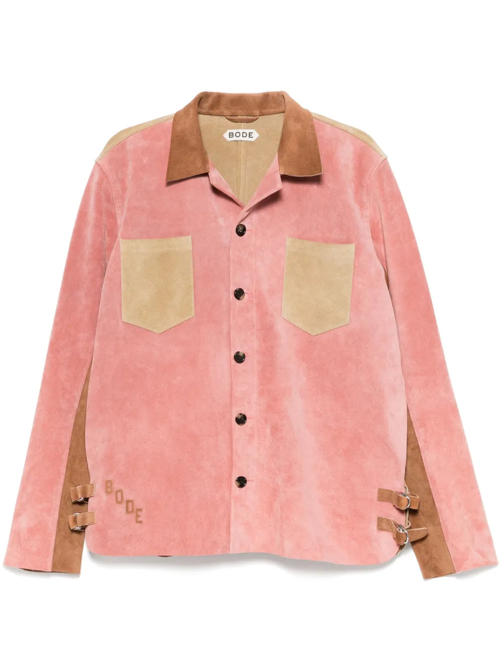 BODE  bucked multi suede work shirt jacket