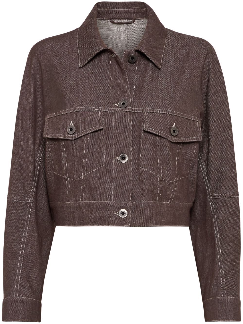 Brunello Cucinelli  Monili bead-embellished cropped jacket