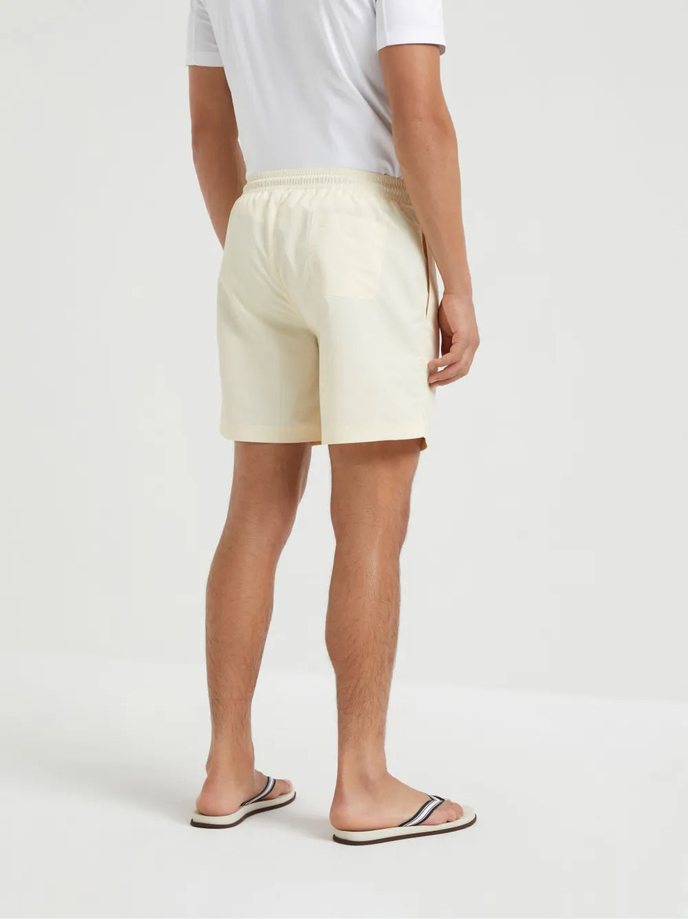 Brunello Cucinelli  logo-print swim shorts