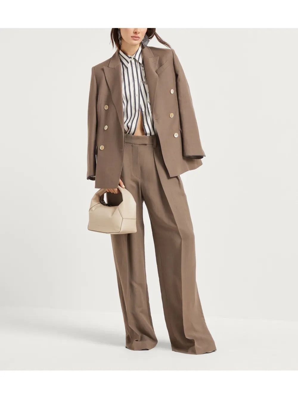 Brunello Cucinelli  leaf-embroidered shirt