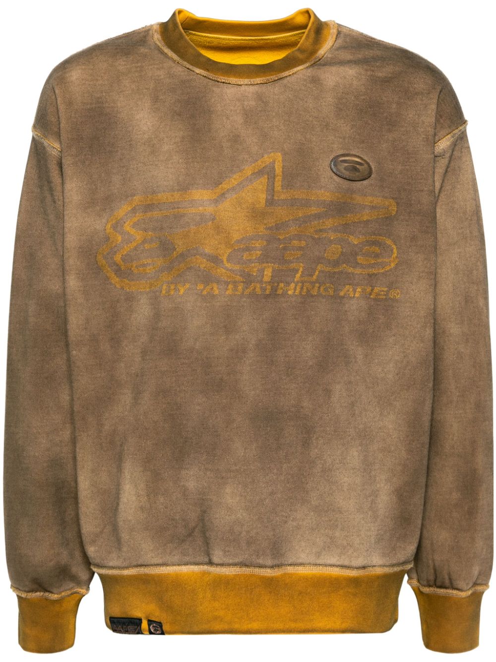 AAPE BY *A BATHING APE®  Moonface logo wash sweatshirt