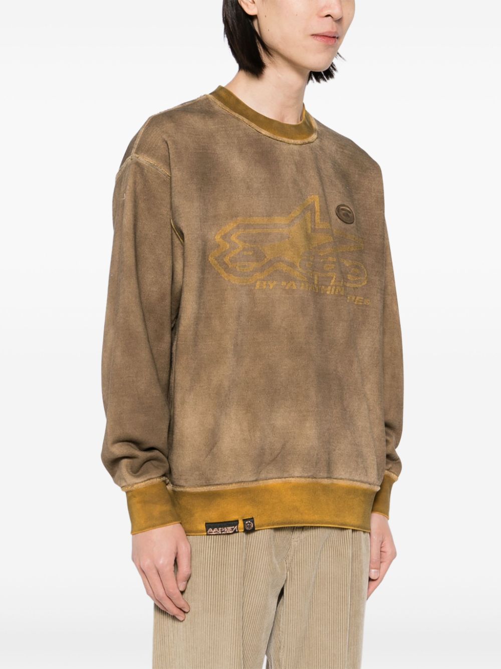 AAPE BY *A BATHING APE®  Moonface logo wash sweatshirt