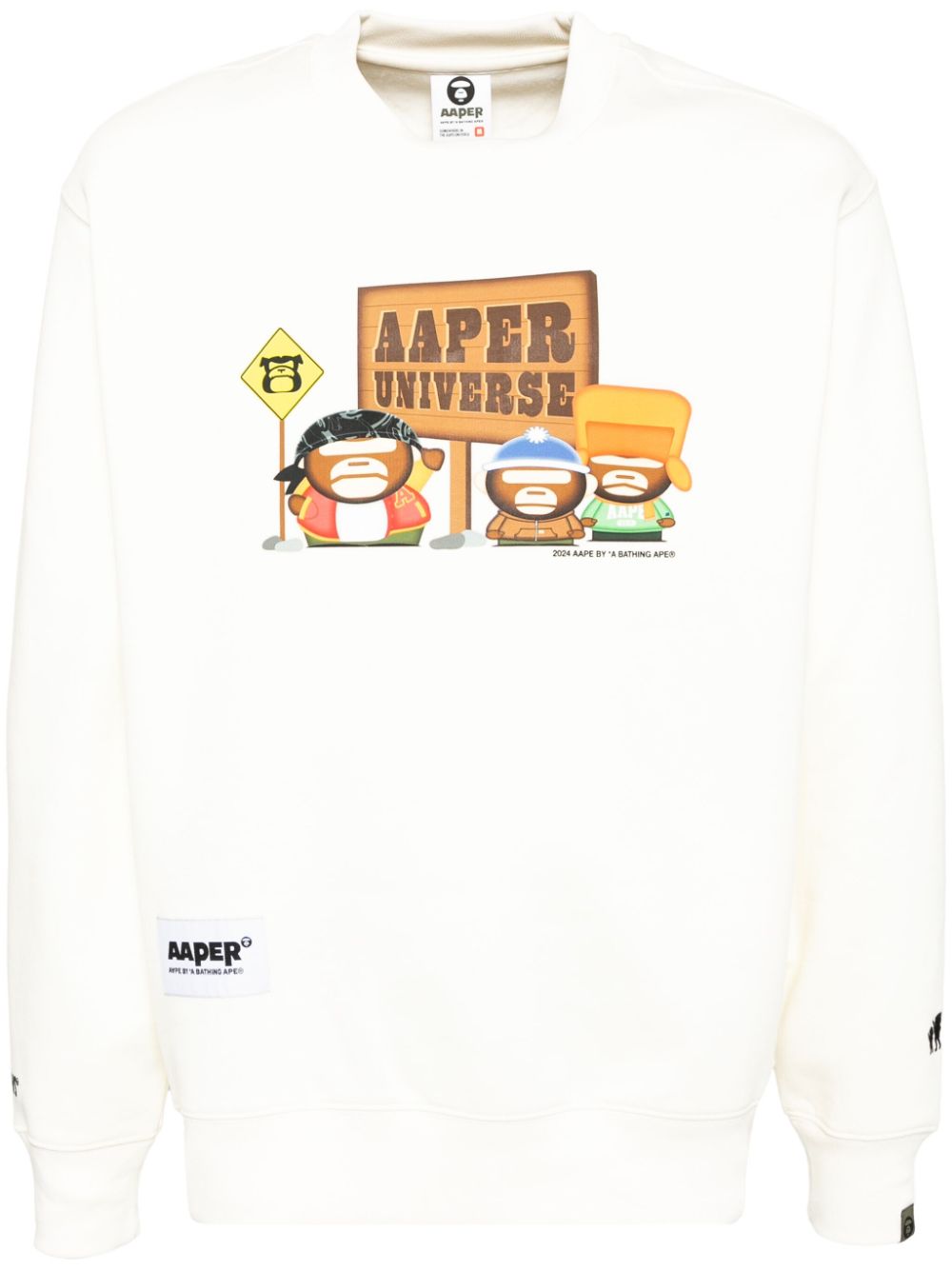 AAPE BY *A BATHING APE®  AAPER crew neck sweatshirt