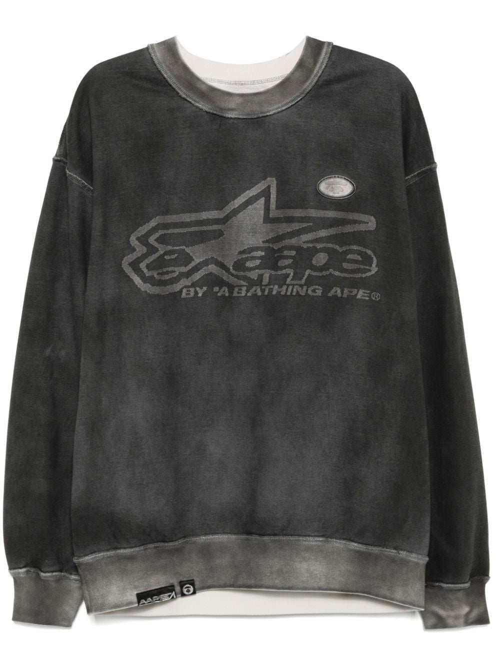 AAPE BY *A BATHING APE®  logo washed sweatshirt