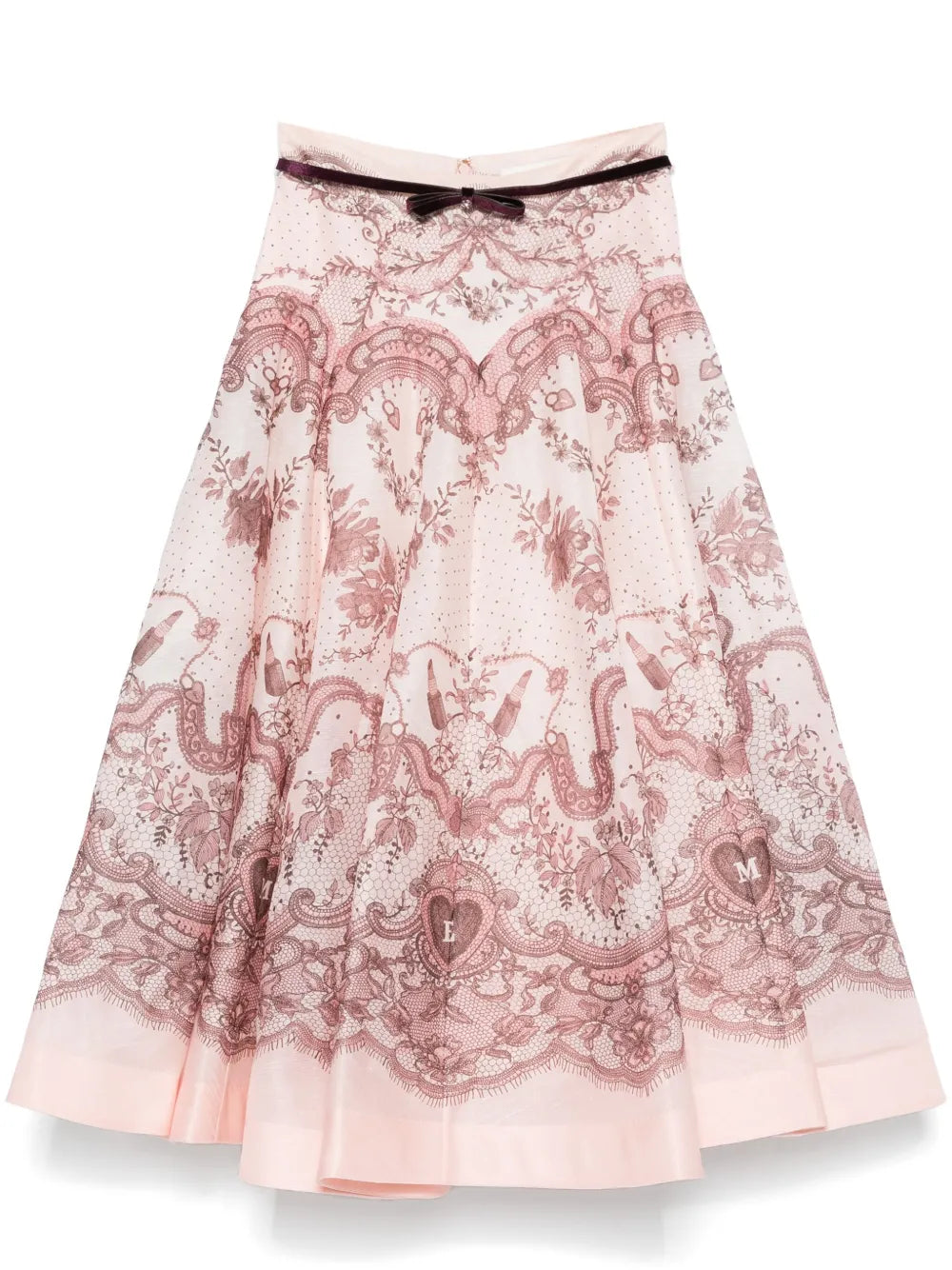 ZIMMERMANN  crush flared midi skirt
