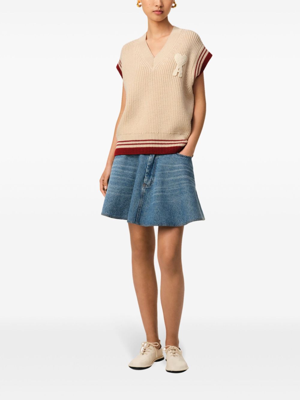 AMI Paris Ami de Coeur knitted sweatshirt