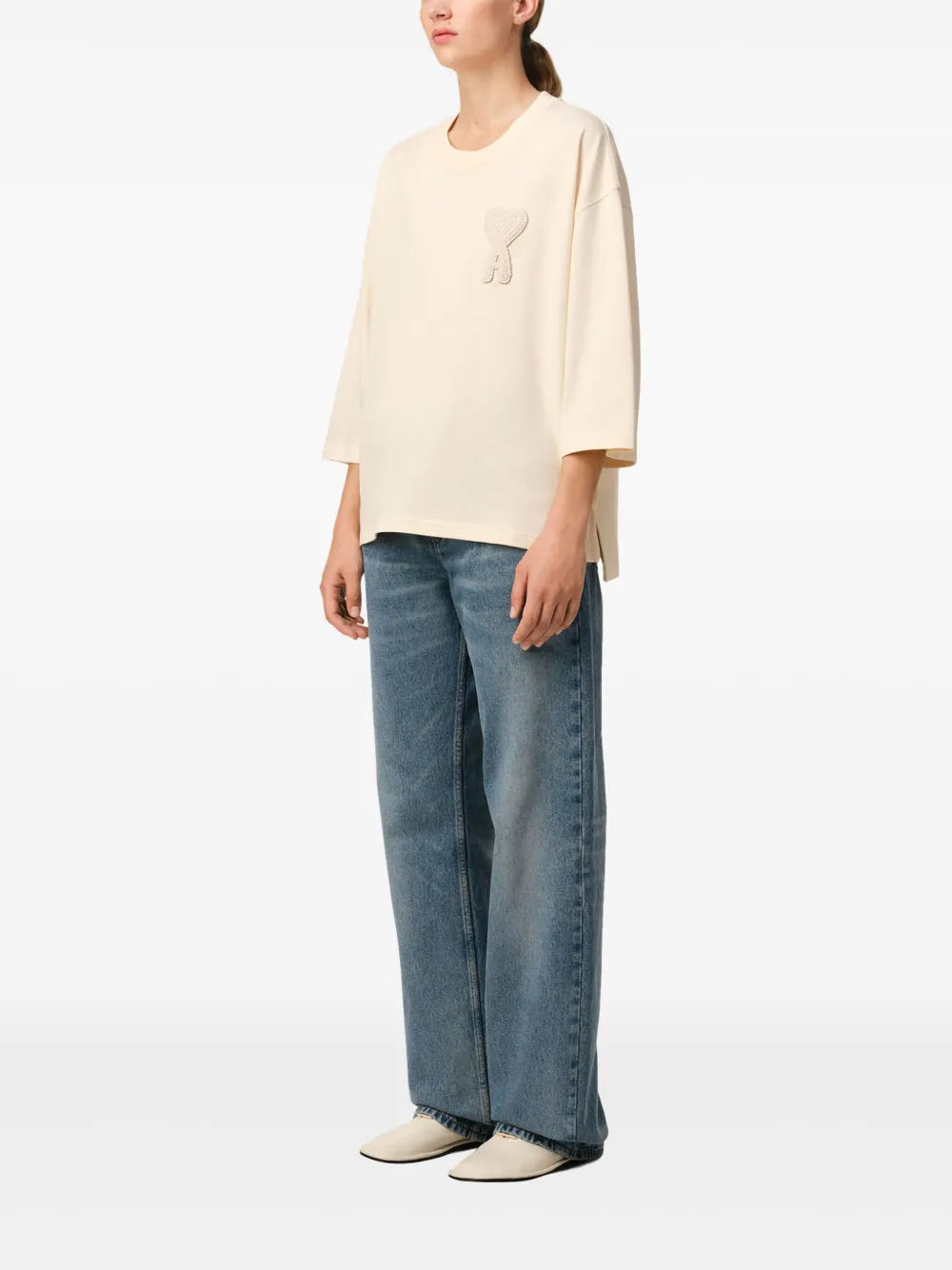 AMI Paris Ami de Coeur-patch T-shirt