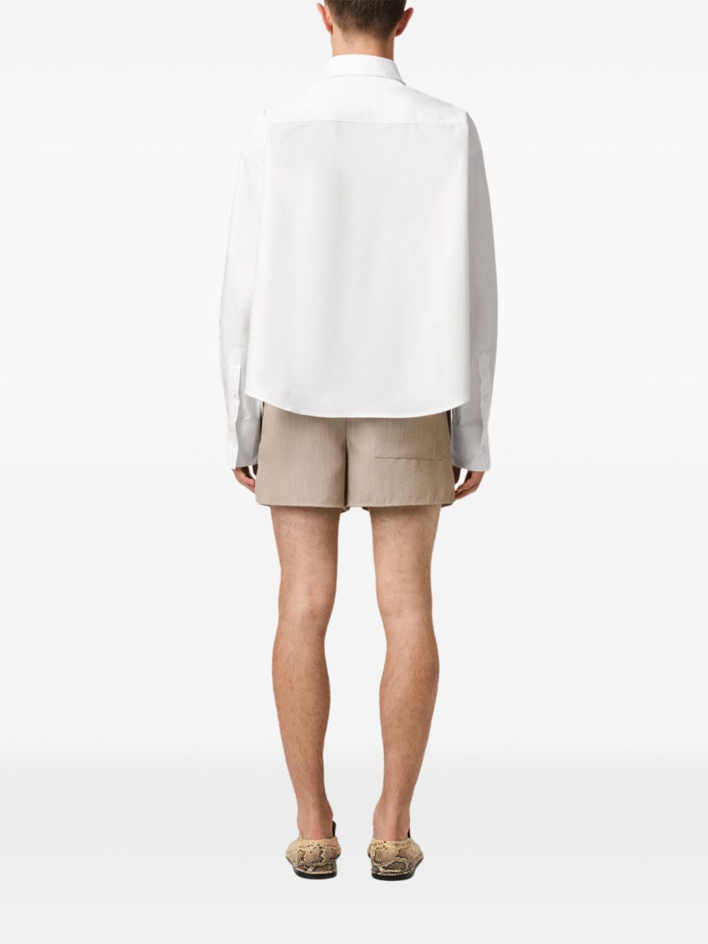 AMI Paris button-down cropped shirt