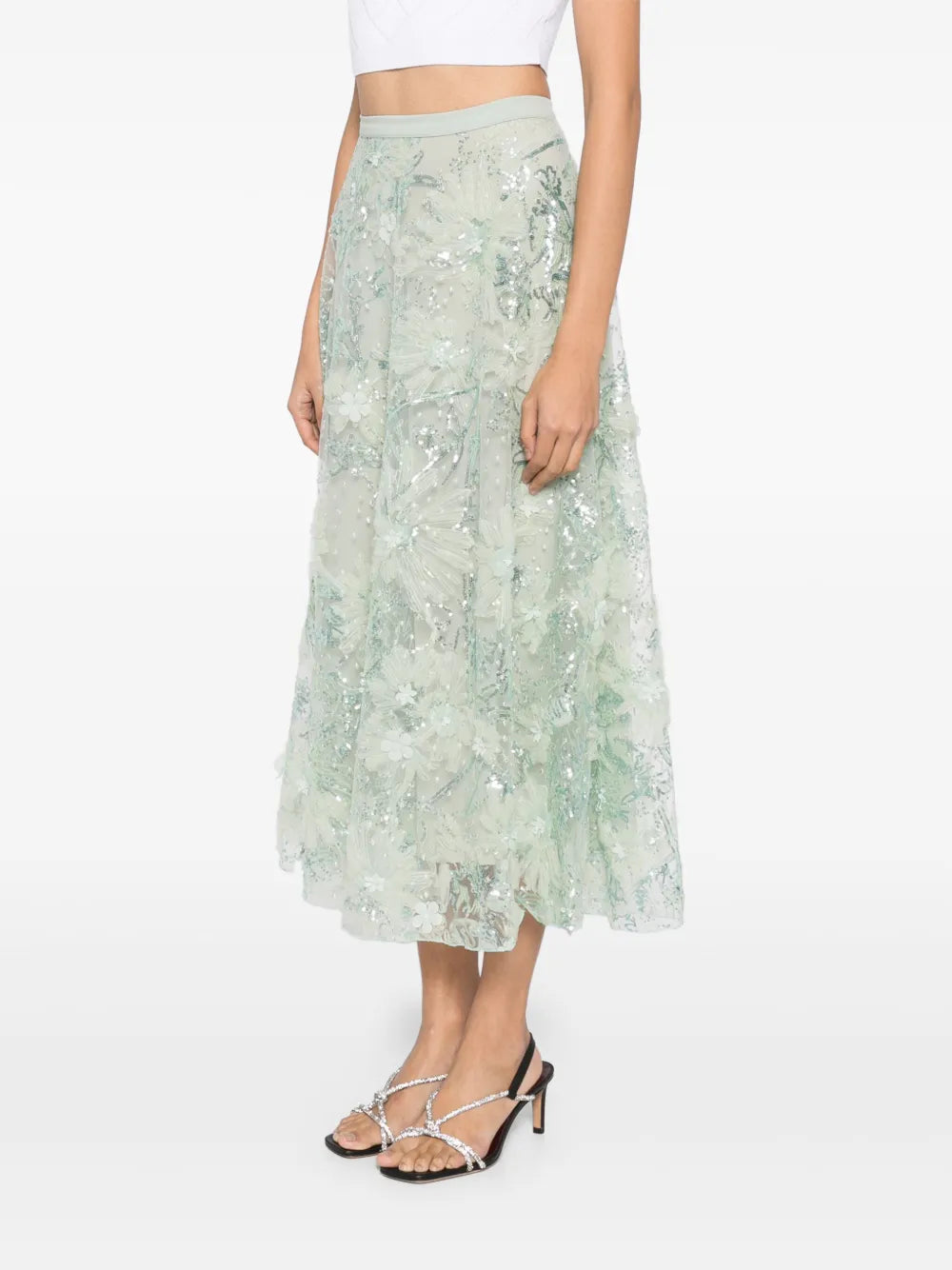 Zuhair Murad  floral-embellished skirt