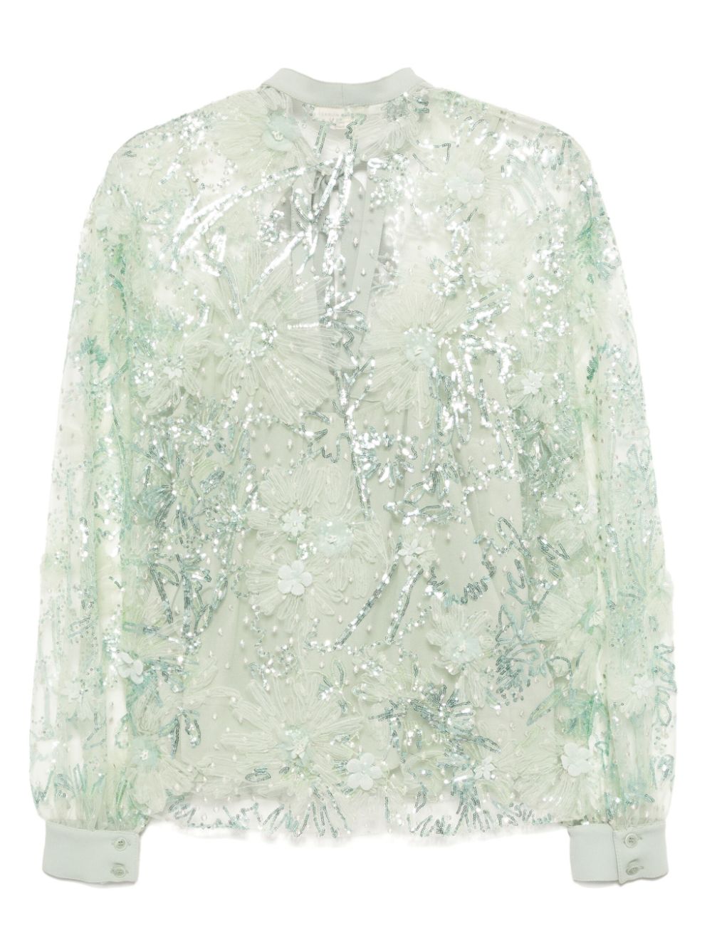 Zuhair Murad  3D floral embellished top