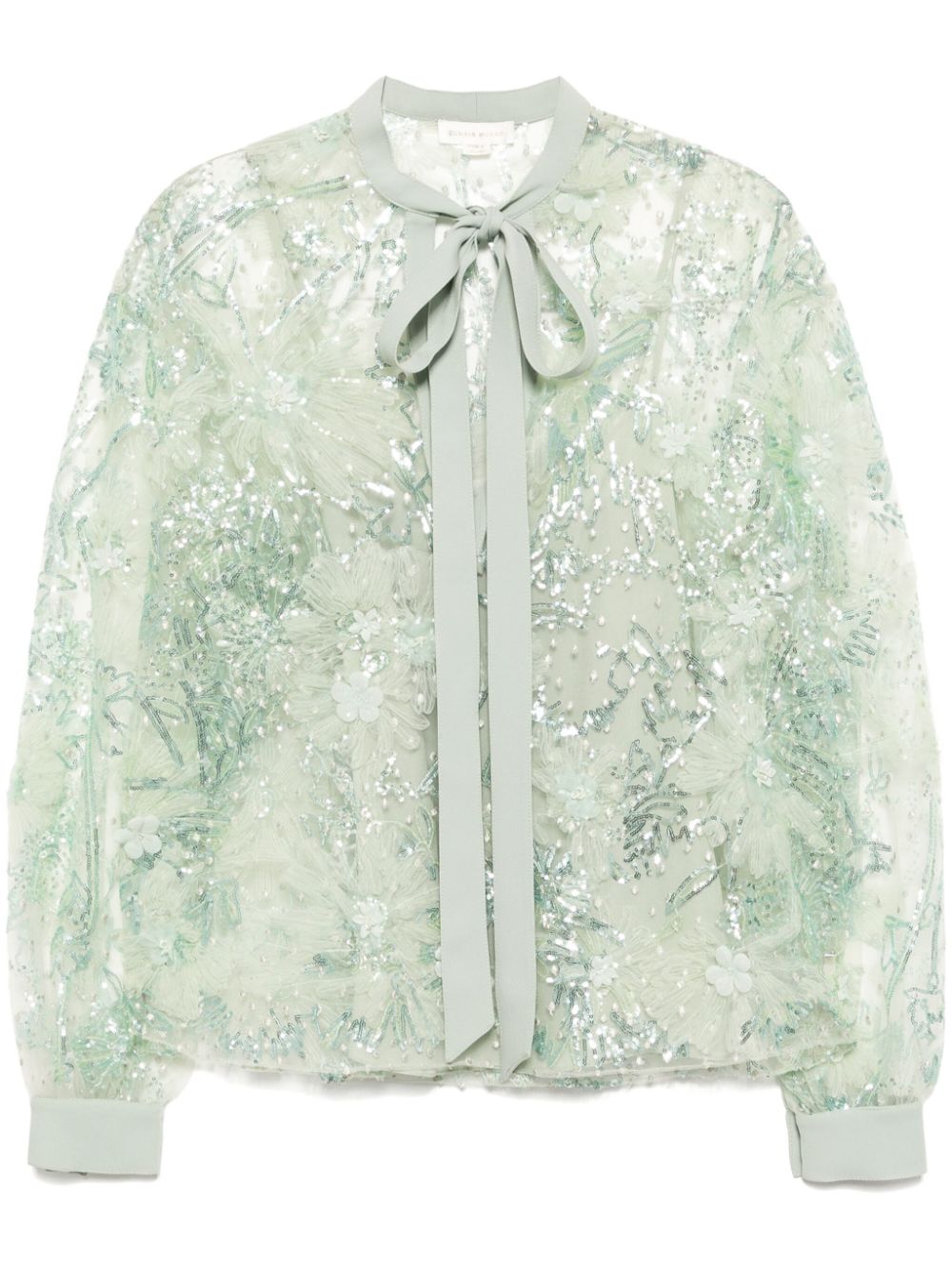Zuhair Murad  3D floral embellished top