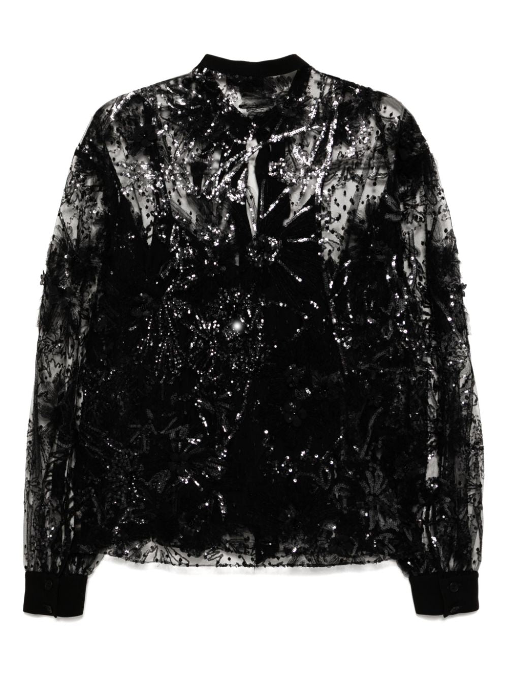 Zuhair Murad  3D floral embellished top