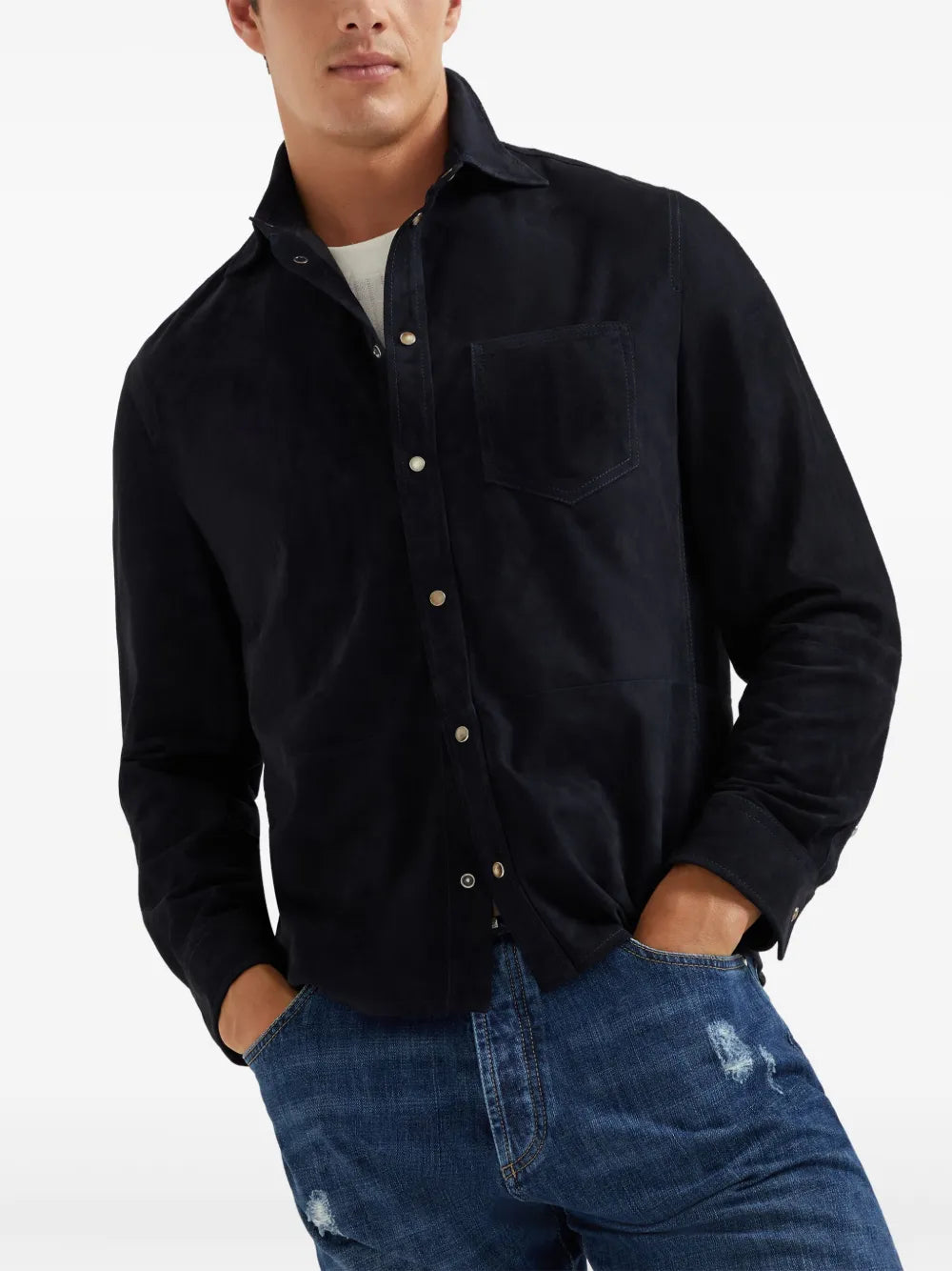 Brunello Cucinelli double-face shirt