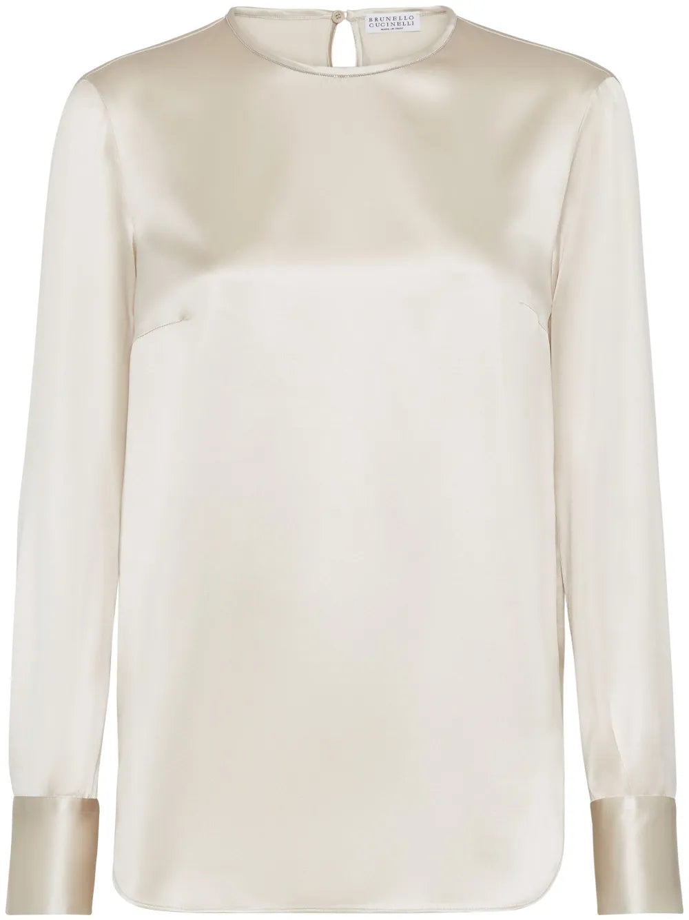 Brunello Cucinelli  satin long-sleeve T-shirt