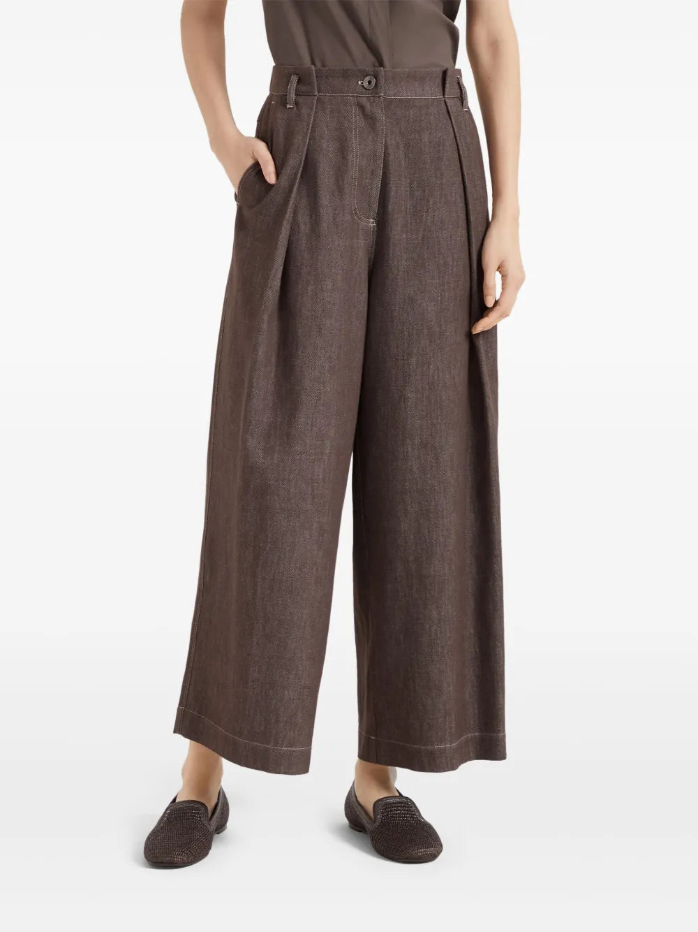 Brunello Cucinelli  box pleat trousers