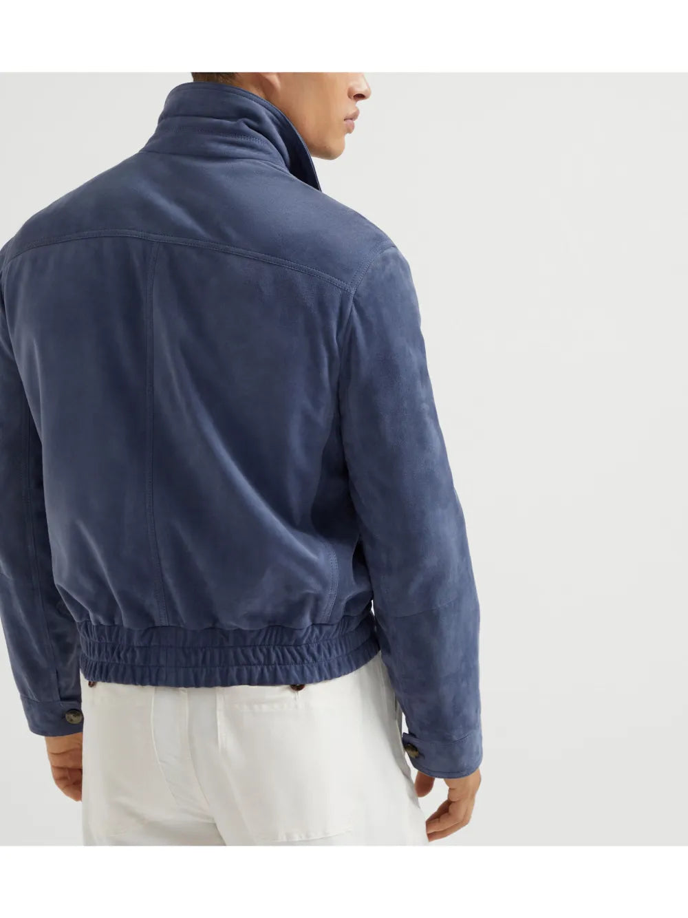 Brunello Cucinelli suede bomber jacket