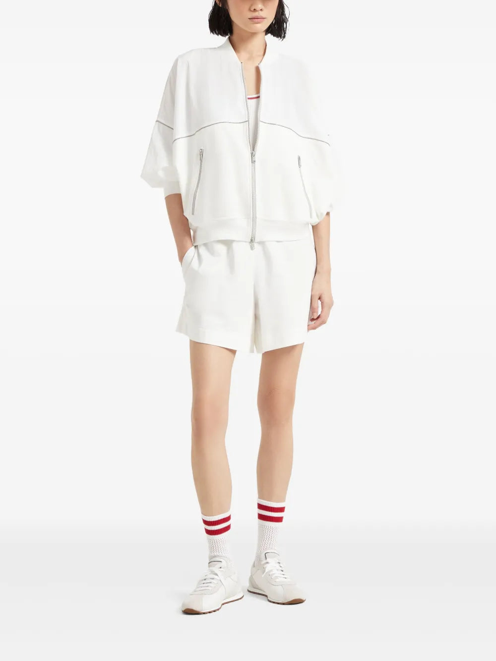 Brunello Cucinelli Monili-embellished track jacket