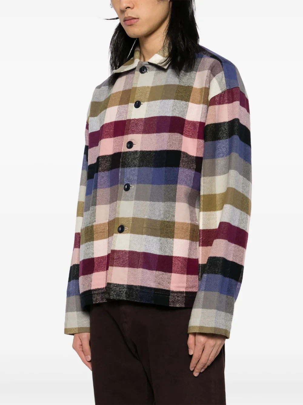 YMC  check pattern shirt