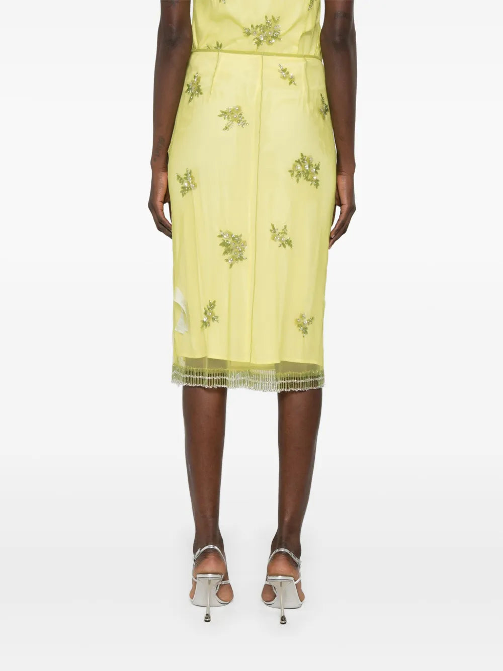 Blumarine  bead-tassel midi skirt