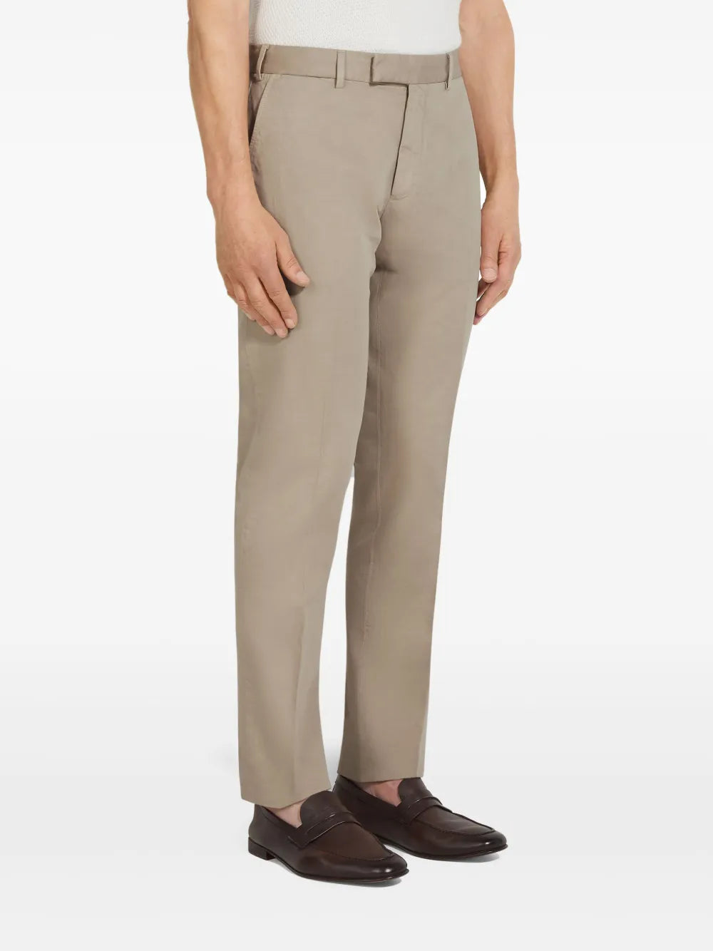 Zegna  Summer cotton-linen chino trousers