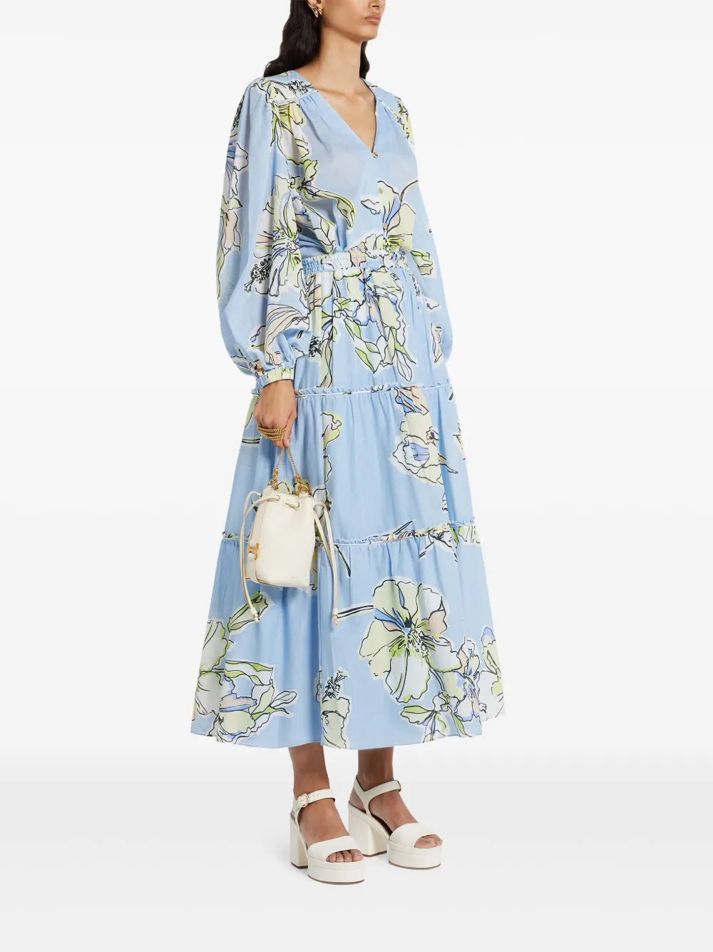 Aje  Romantica midi skirt