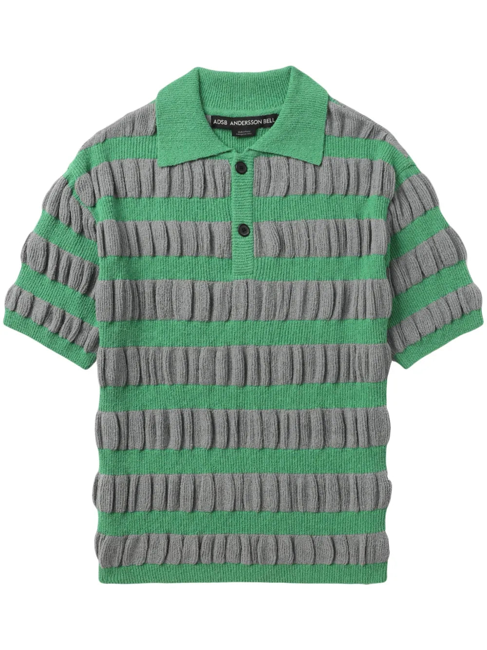 Andersson Bell  ruffle-knit polo t-shirt