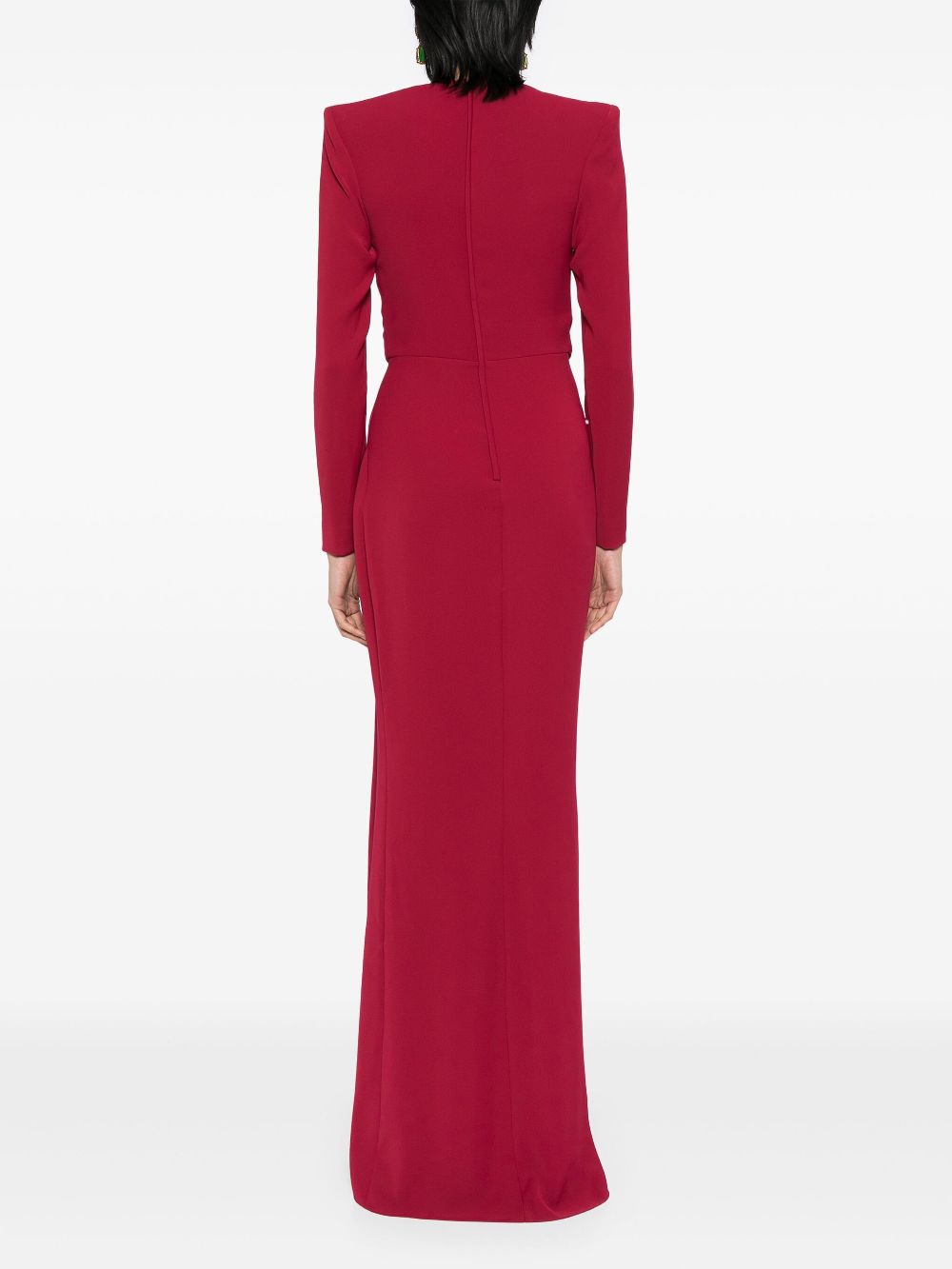 Zuhair Murad  plunge neck long sleeves gown