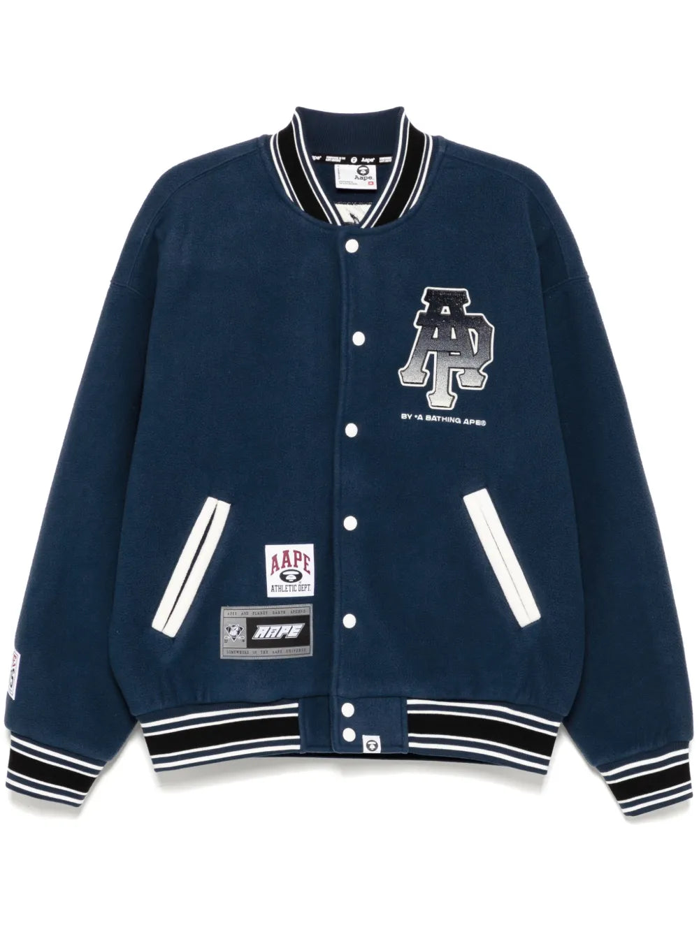 AAPE BY *A BATHING APE®  logo varsity jacket