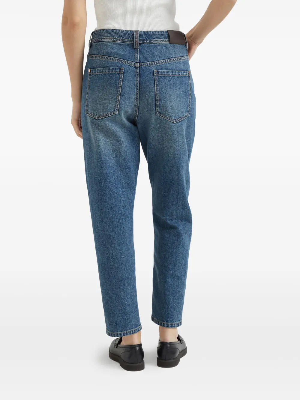 Brunello Cucinelli logo-patch jeans