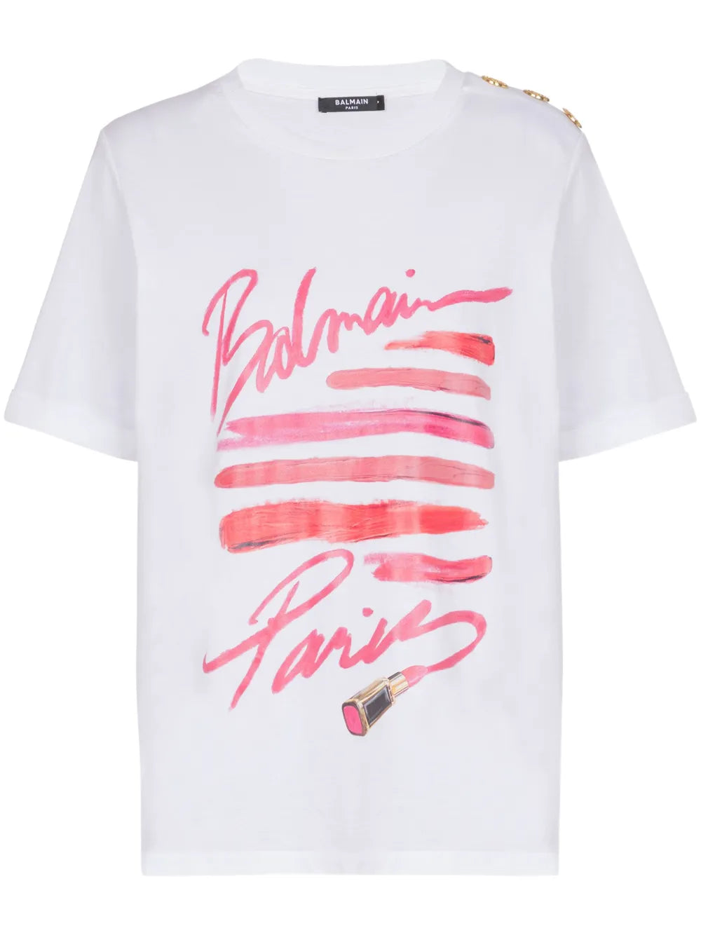 Balmain  Lipstick-print T-shirt